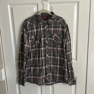 Men’s longsleeve button down shirt - Buckle Black